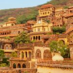 A breathtaking vista of the magnificent Neemrana Fort standing elegantly