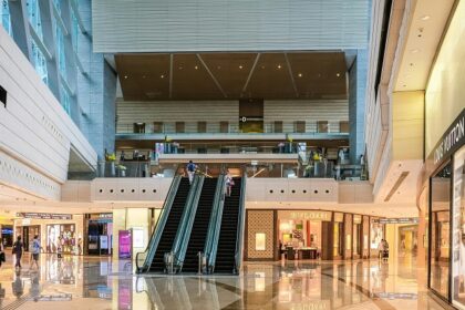 Beautiful interior of a shopping mall, is one of the places for shopping in Langkawi, Malaysia.