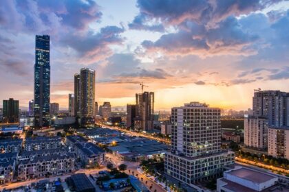 A panoramic view of Hanoi, highlighting the best places to visit in Vietnam in October.