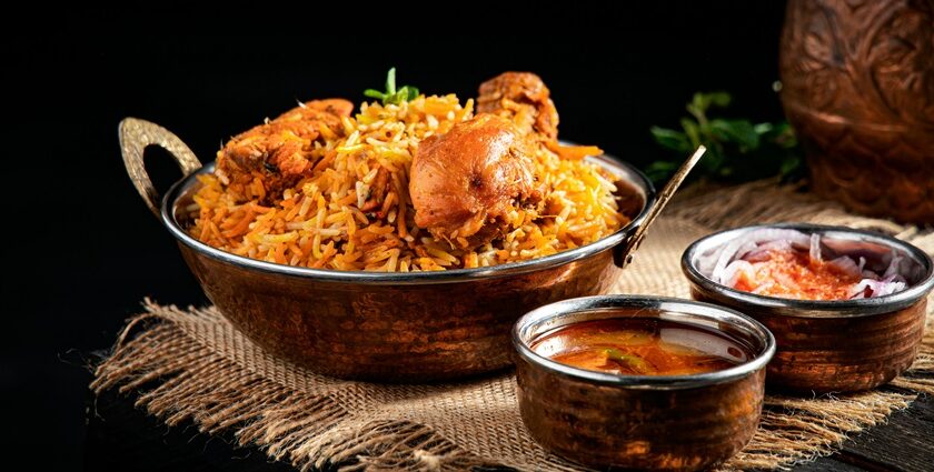 An image showing Bangladeshi-style Biryani, one of the traditional foods in Bangladesh.