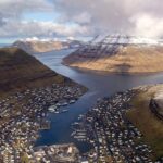 Rugged cliffs and misty landscapes define the breathtaking beauty of the Faroe Islands