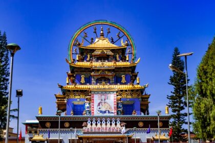 Namdroling Monastery in Bylakuppe, one of the best places to visit in Karnataka in November.