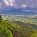 Scenic hills and cloudy skies in Lonavala, top places to visit for 1 night near Mumbai.