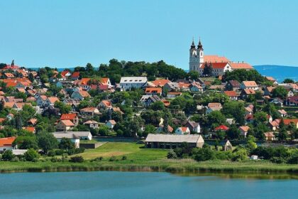 Tihany village near Lake Balaton with traditional houses, one of the best places to visit near Budapest.