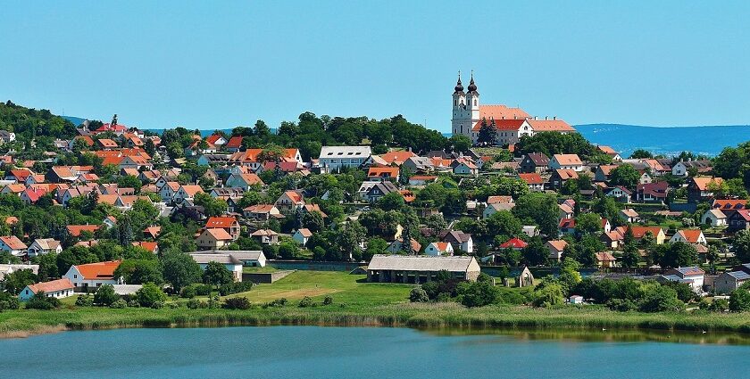 Tihany village near Lake Balaton with traditional houses, one of the best places to visit near Budapest.