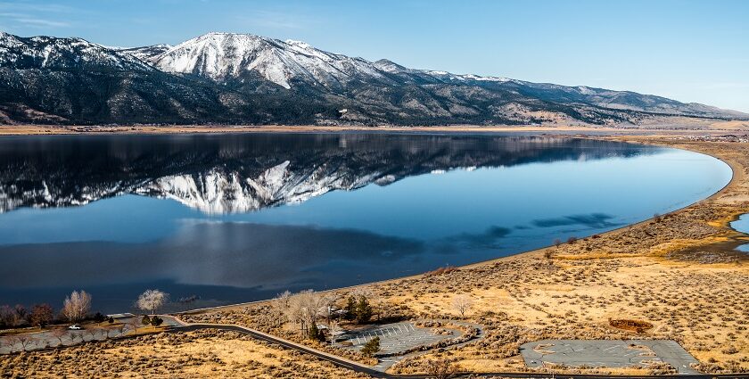 Scenic Washoe Lake near Carson City, one of the best places to visit near California.