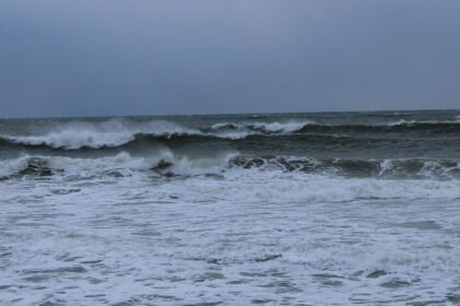 Waves crashing on Lawrencetown Beach, one of the scenic places to visit near Halifax.