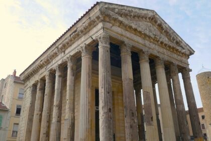 The ancient Roman temple of Augustus and Livia, one of the historic places to visit near Lyon.