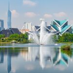 Stunning Kuala Lumpur skyline under clear sky, showcasing vibrant places to visit near Nepal.