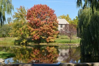 Perth town by Lake with colorful trees, is one of the best places to visit near Ottawa.