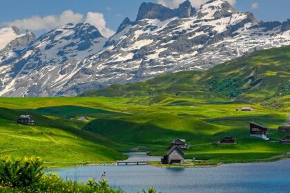 Melchsee-Frutt in spring, with alpine beauty and serenity, is among the best places to visit near Spain.
