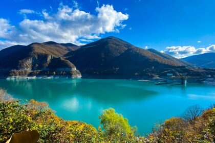 The adventurous Kazbegi mountains in Georgia, one of the top places to visit near Turkey.