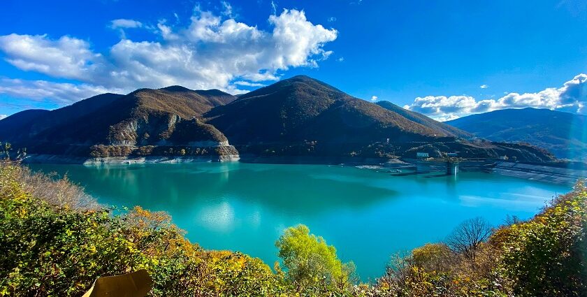 The adventurous Kazbegi mountains in Georgia, one of the top places to visit near Turkey.