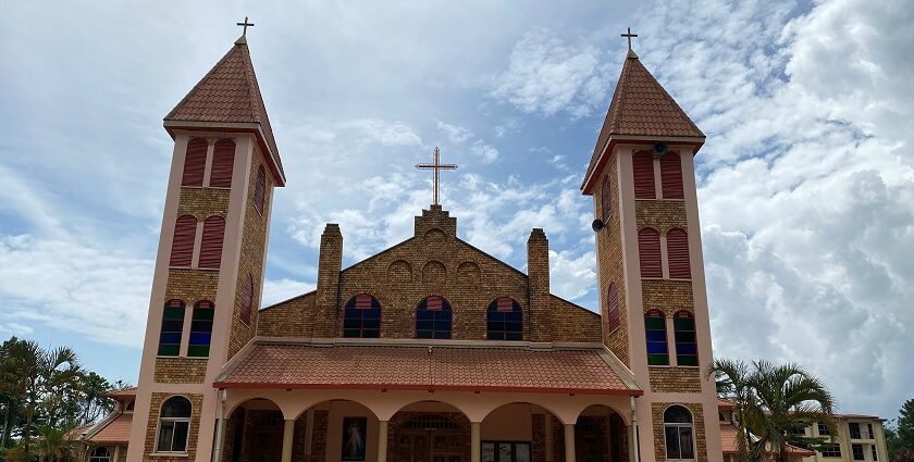 Debre Berhan Selassie Church interior mural among the top things to do in Gondar Ethiopia.