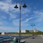 Walking the Halifax waterfront boardwalk with river views is among the things to do in Halifax in winter.