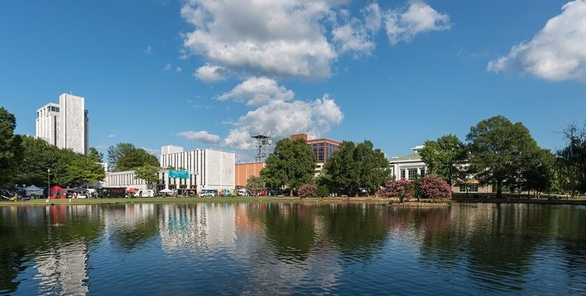 Strolling through Big Spring Park is one of the most peaceful things to do in Huntsville at night.