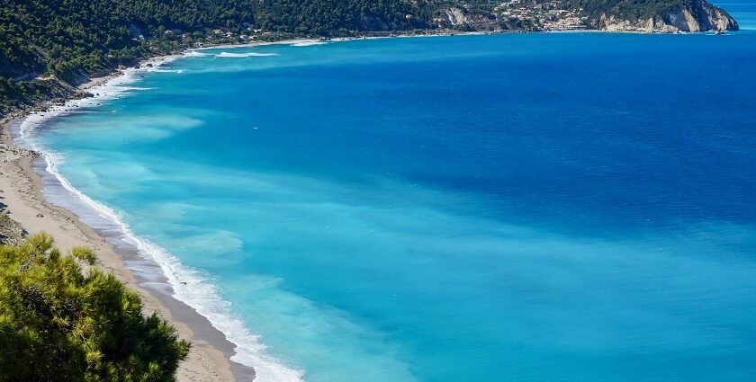 Relax on stunning Gidaki Beach, one of the serene things to do in Ithaca Greece.