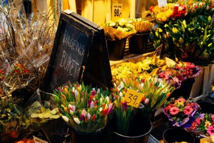 Browsing vibrant blooms at Columbia Road flower market is one of the best things to do in London UK in October.