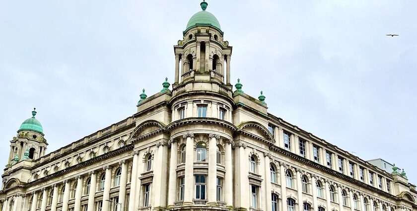 Grand historic brick building of John Bell House in Belfast, Northern Ireland, one of the best things to see in Northern Ireland.