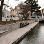 Canal and historic buildings in Baden bei Wien, one of the best places to visit near Vienna.