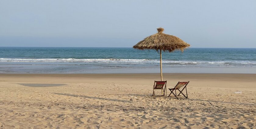 Scenic view of Chandipur Beach, one of the top places to visit near Bhubaneswar within 200 km.