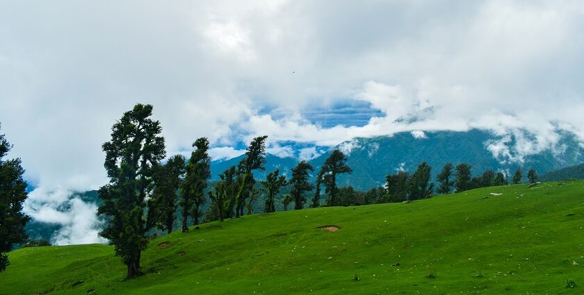 View of rolling green hills in Mundali, one of the renowned places to visit near Chakrata.