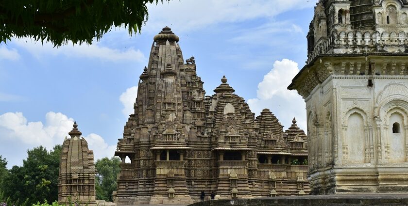Traditional architecture of Ram Raja Temple, one of the peaceful places to visit near Datia.