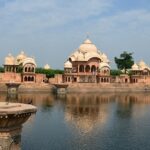 Kusum Sarovar temple and serene water body, one of the places to visit near Govardhan.