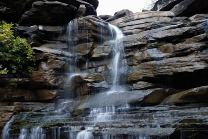 Tincha Falls cascading from cliffs, one of the scenic places to visit near Hanumantiya.