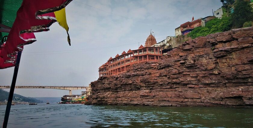 Omkareshwar Temple, a spiritual highlight among the places to visit near Indore for 2 days.