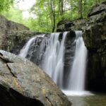 Barkana Falls view through lush forest among places to visit near Kavaledurga.