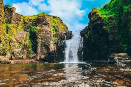 Adai Waterfall, a scenic spot among places to visit near Panvel for one day picnic.