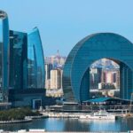 Baku waterfront cityscape showcasing modern skyline and historic charm, what is Baku famous for.