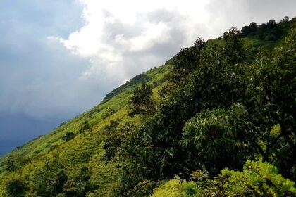 Lush green mountains and scenic landscape in Chikmagalur highlighting what is Chikmagalur famous for.