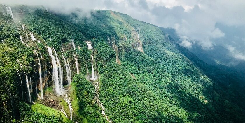 Seven Sister Falls in Shillong showcasing natural beauty – What is the best time to visit Shillong?