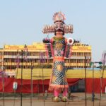 Effigies at Ramleela Maidan during Dussehra Celebration In Delhi.