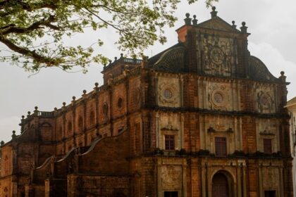 Pilgrims gather at the Basilica of Bom Jesus during the St. Francis Xavier festival in Goa.