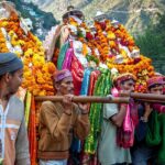 Crowds celebrate Kullu Dussehra with traditional music and dance, one of the top festivals in Himachal Pradesh.