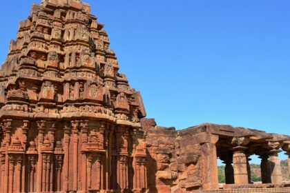 Temple in Karnataka decorated for a celebration, showcasing vibrant festivals in Karnataka.