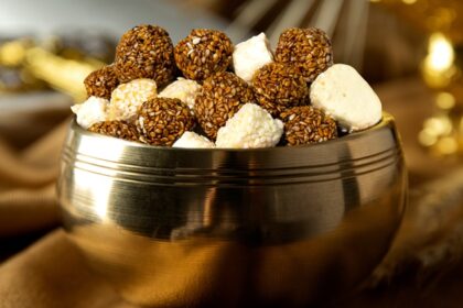 Sesame balls prepared for Maghe Sankranti, a key cultural event during festivals in Sikkim.