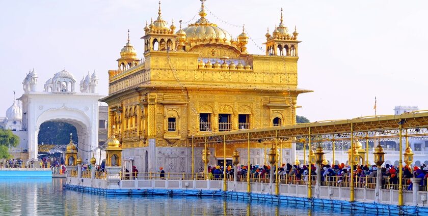Golden Temple illuminated beautifully during Guru Nanak Jayanti 2025 celebrations.