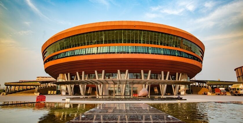 A breathtaking view of Bharat Mandapam, where India International Trade Fair happens.