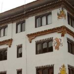 Phallic painting on the walls of a restaurant, which is a traditional motif used in Bhutan, one of the Indian restaurants in Bhutan.