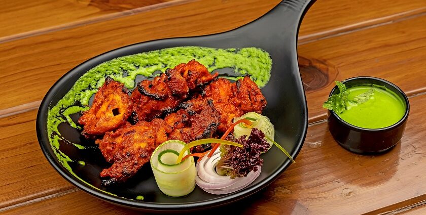 Tandoori chicken served hot with spices, one of the best Indian restaurants in Cappadocia Turkey.