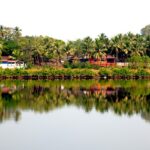 Scenic view of Mayem Lake at Mayem Lake Eco Park, one of the parks in Goa.