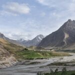 Pin Valley National Park in Himachal Pradesh, with snowy peaks of the mountains and a river, one of the scenic parks in Himachal Pradesh.