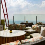 Rooftop lounge at Frank Ross Cafe, one of the pure veg restaurants in Darjeeling.