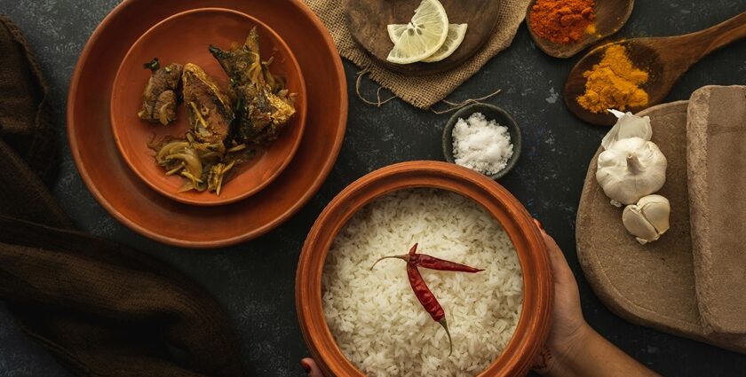 Delicious fish fry with rice served at popular restaurants in Agartala – a local favourite.
