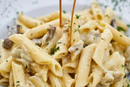 Creamy pasta served hot and fresh at popular restaurants in Dibrugarh.