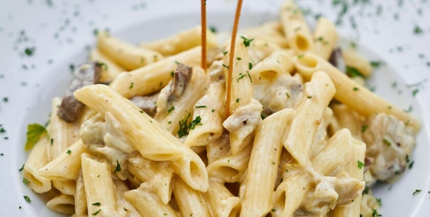 Creamy pasta served hot and fresh at popular restaurants in Dibrugarh.